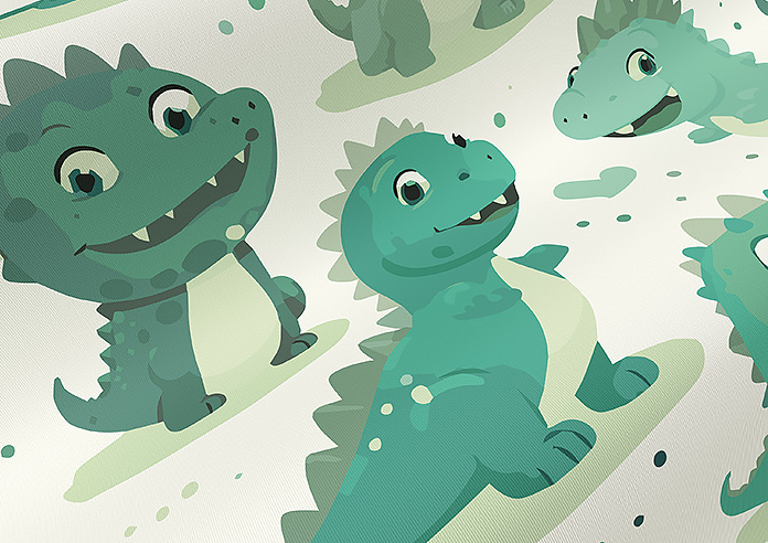 Roarsome, Green - Roller Blind - Image 4